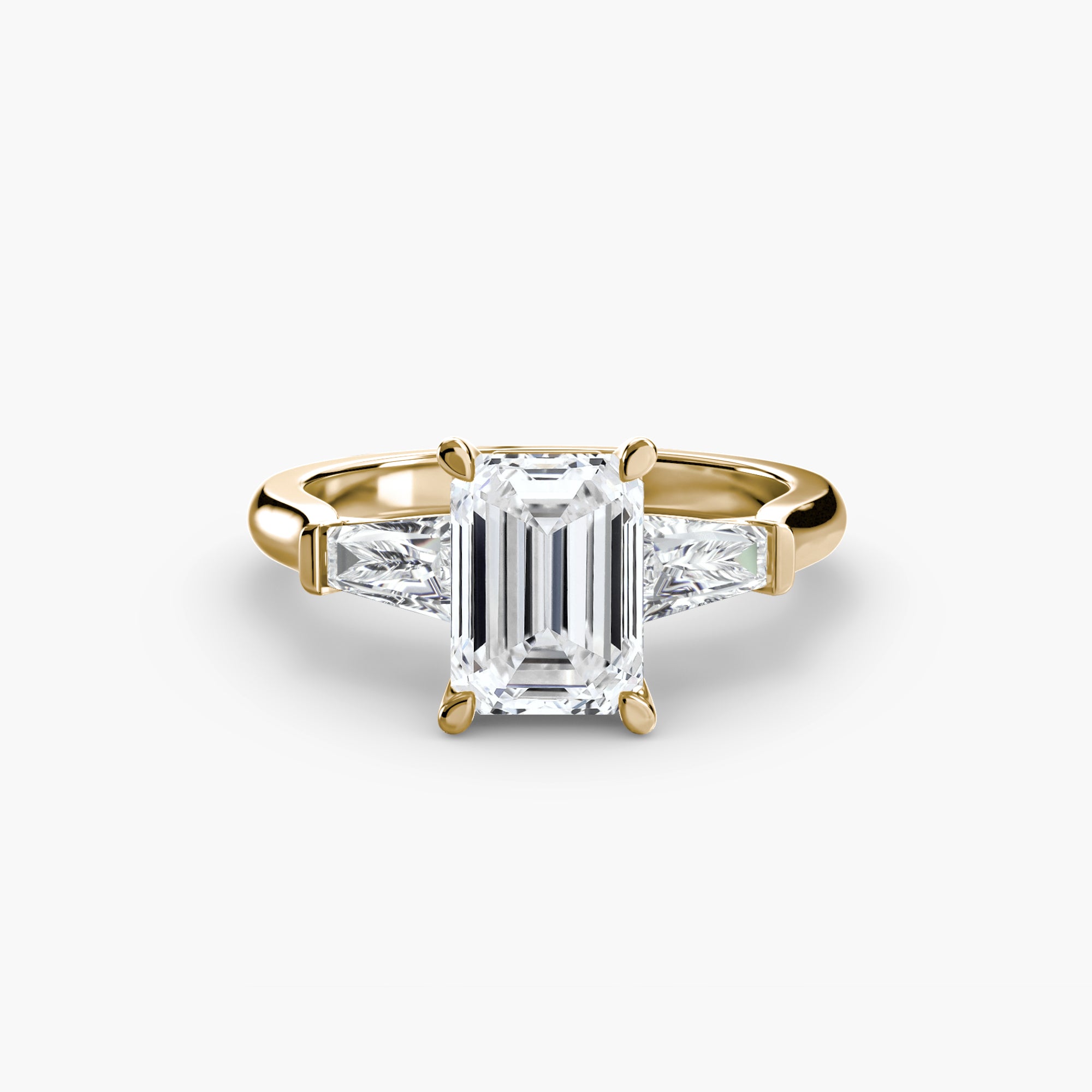Three Stone Tapered Baguette Ring