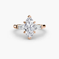 Three Stone Tapered Baguette Ring