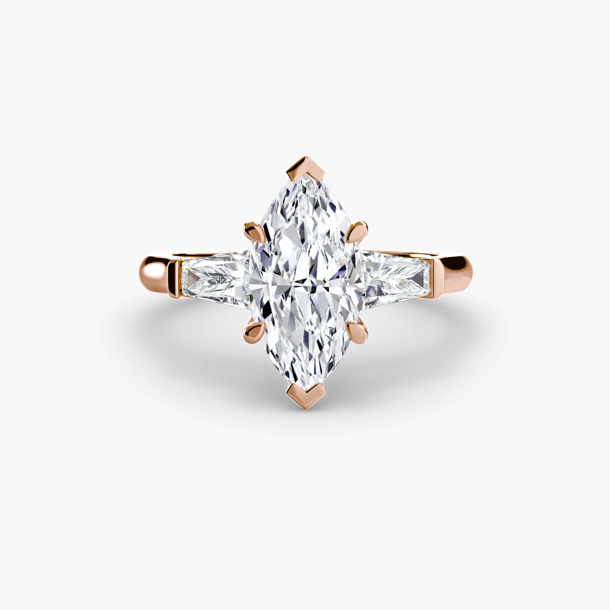 Three Stone Tapered Baguette Ring