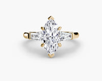 Marquise Three Stone Tapered Baguette Ring