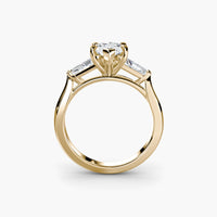 Marquise Three Stone Tapered Baguette Ring