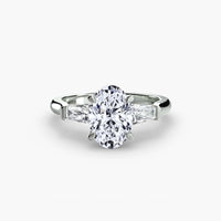 Diamond ring with a white background