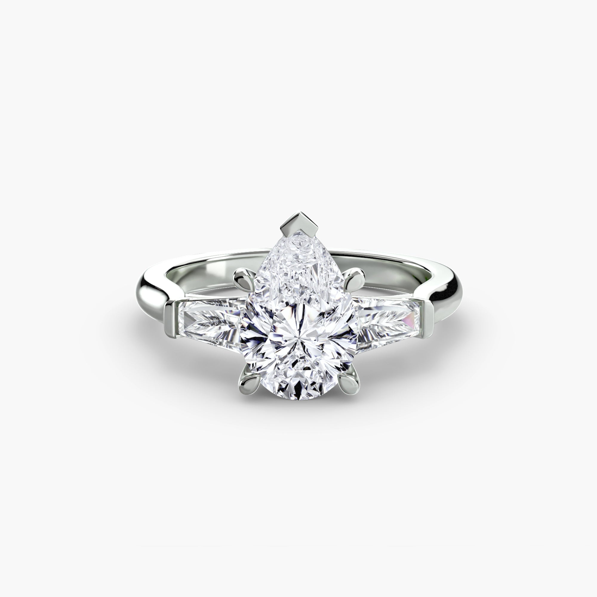 Three Stone Tapered Baguette Ring