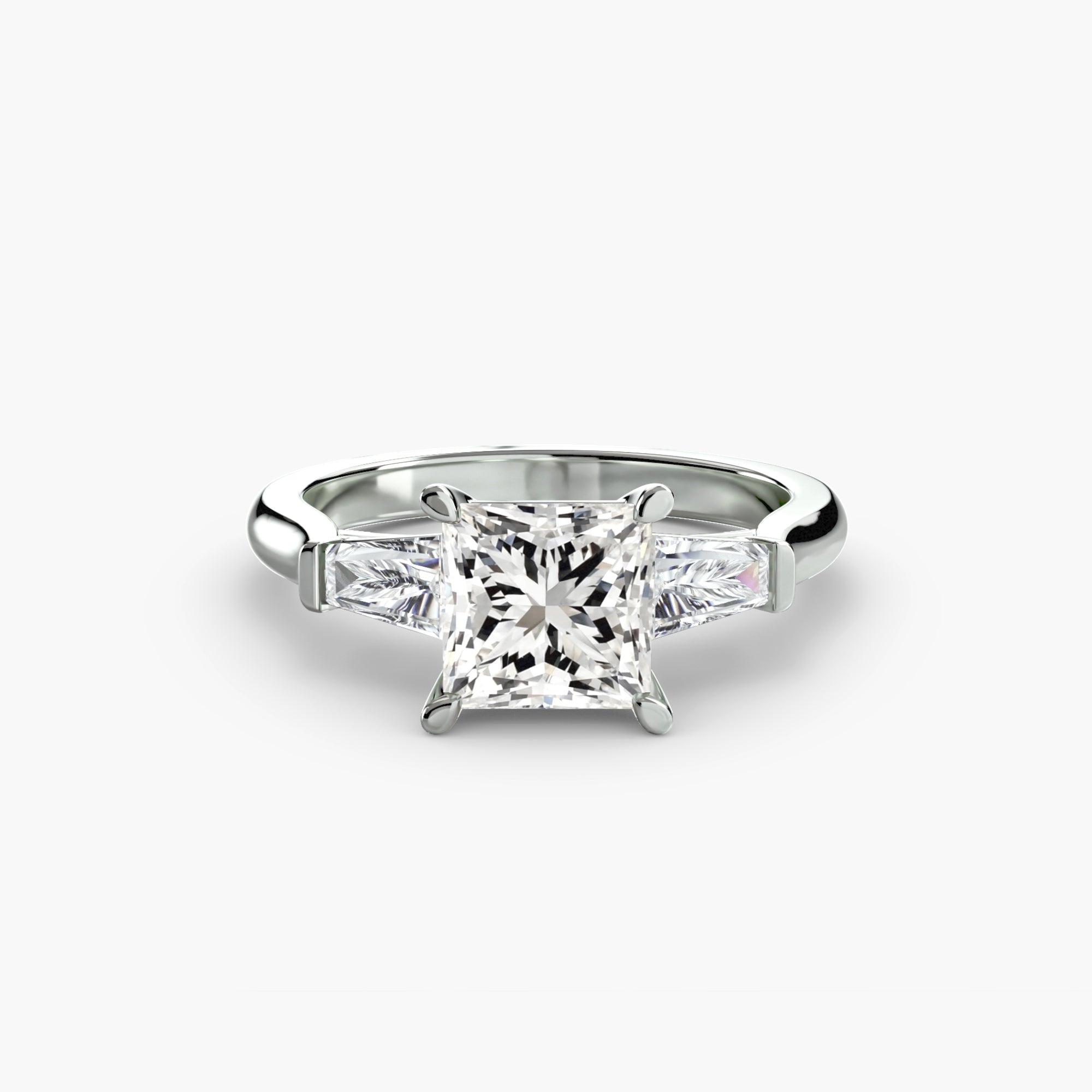 Three Stone Tapered Baguette Ring