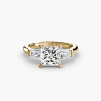 Three Stone Tapered Baguette Ring