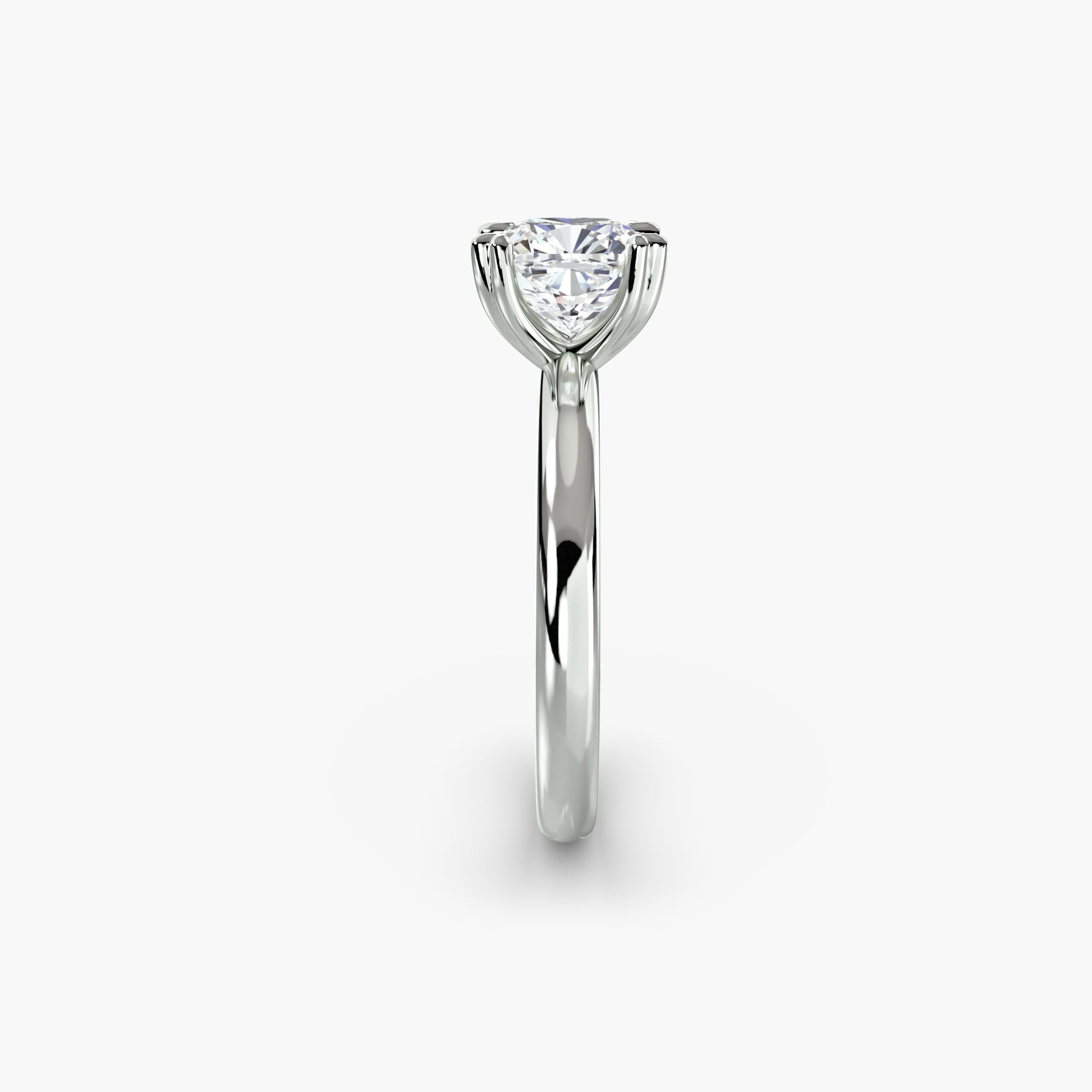Heart Prong Cushion Solitaire Engagement Ring