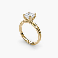 Heart Prong Cushion Solitaire Engagement Ring