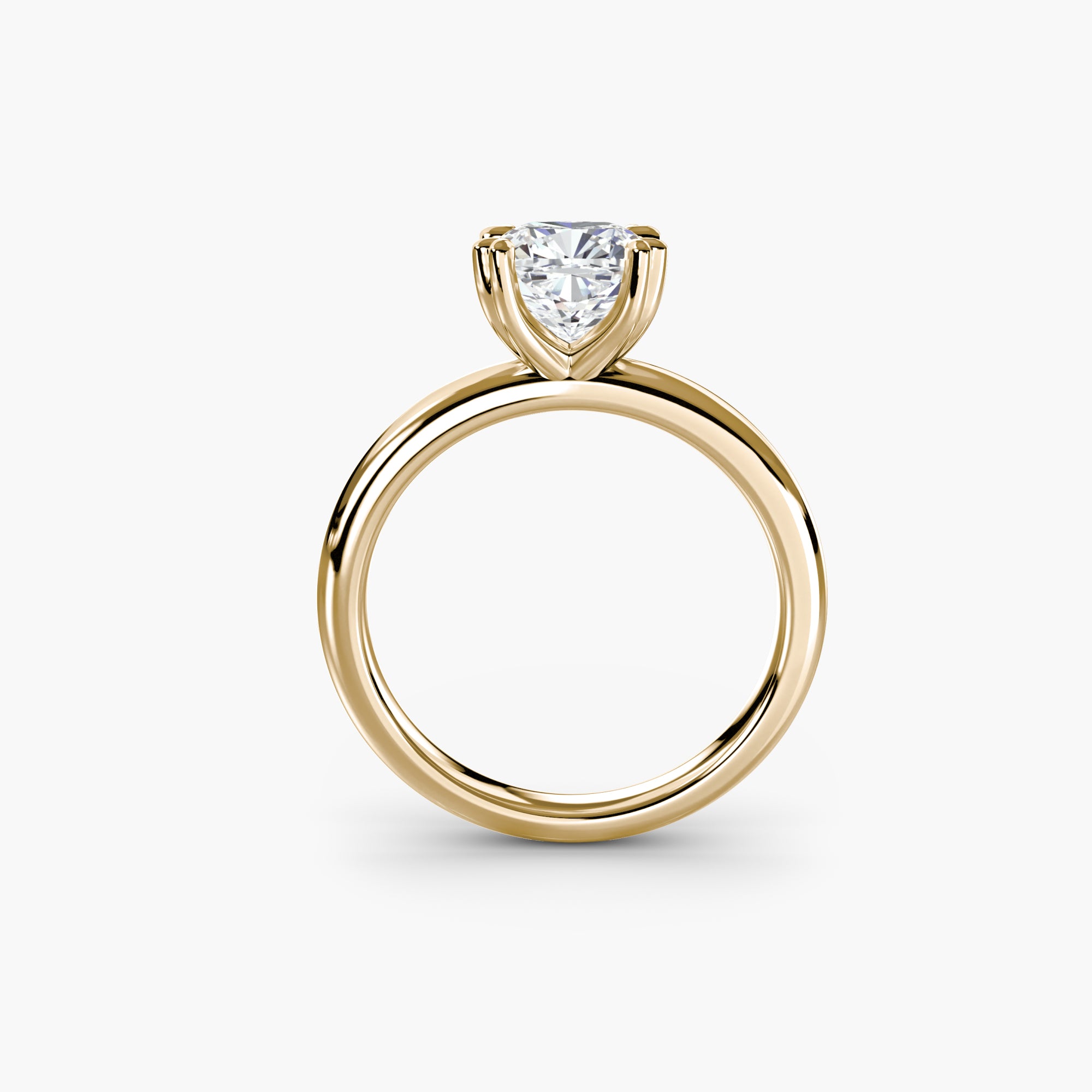Heart Prong Cushion Solitaire Engagement Ring