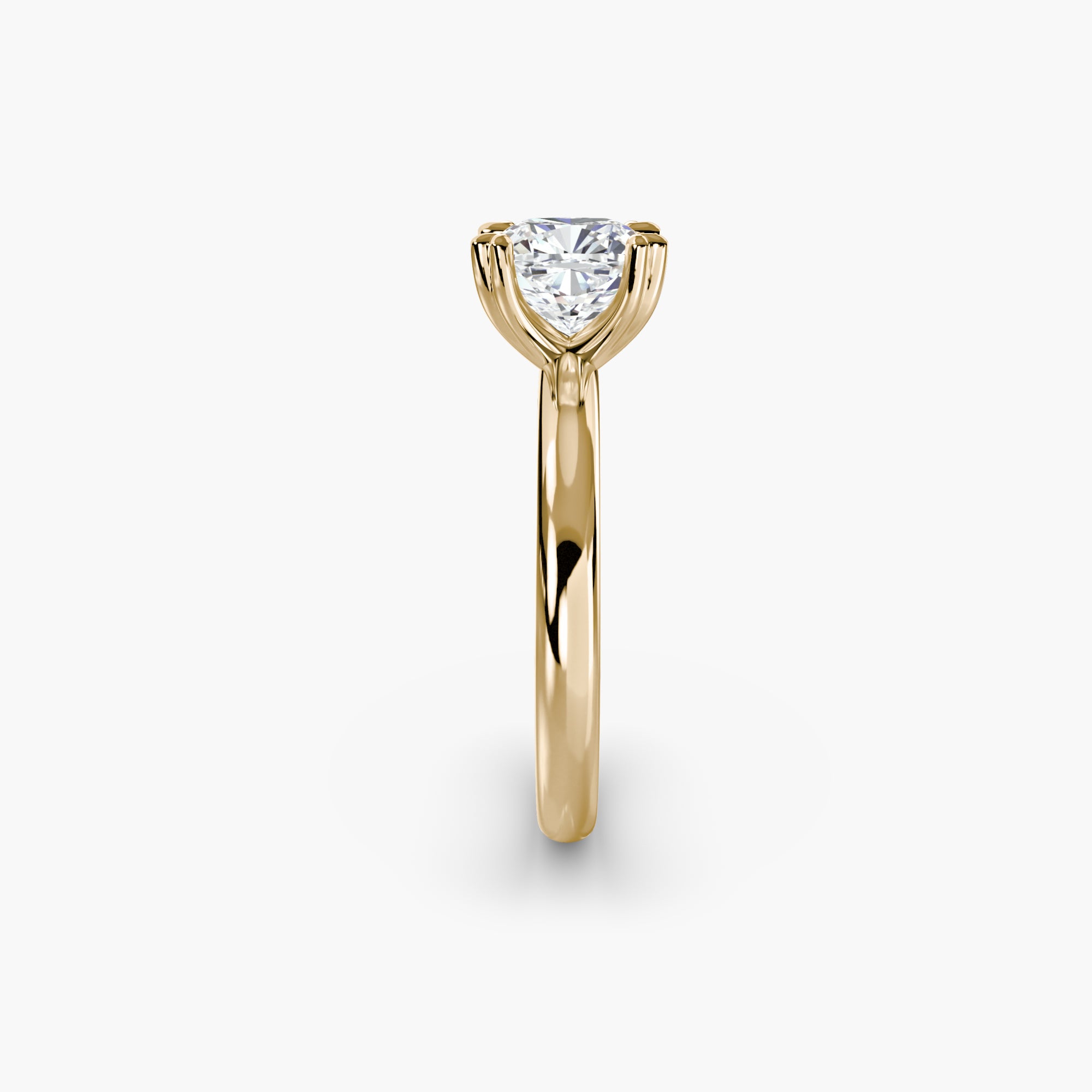 Heart Prong Cushion Solitaire Engagement Ring