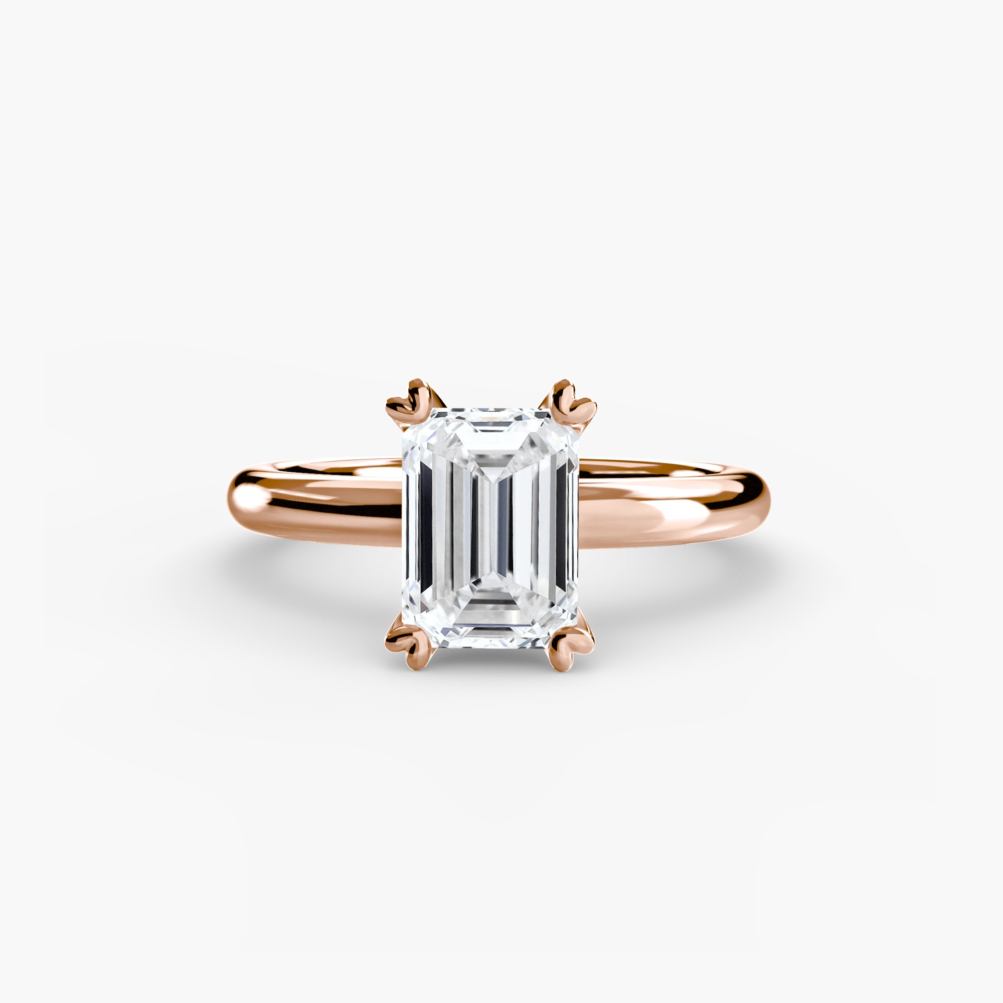 Heart Prong Solitaire Engagement Ring