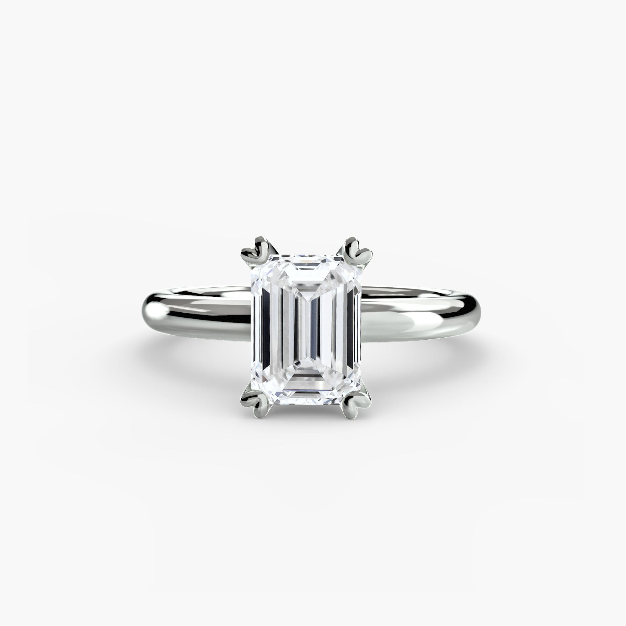 Heart Prong Solitaire Engagement Ring