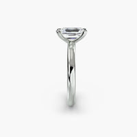 Heart Prong Emerald Solitaire Engagement Ring