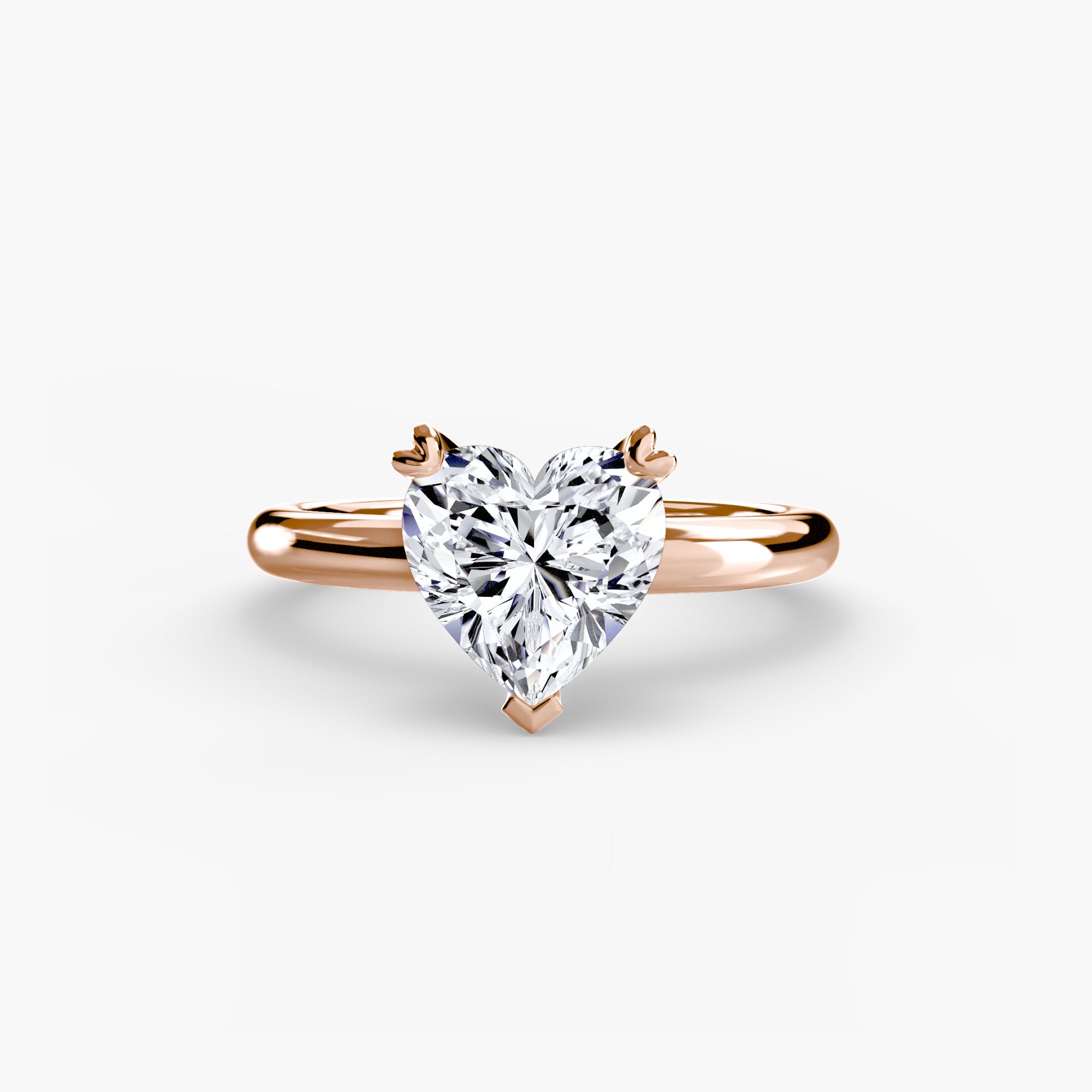 Heart Prong Solitaire Engagement Ring