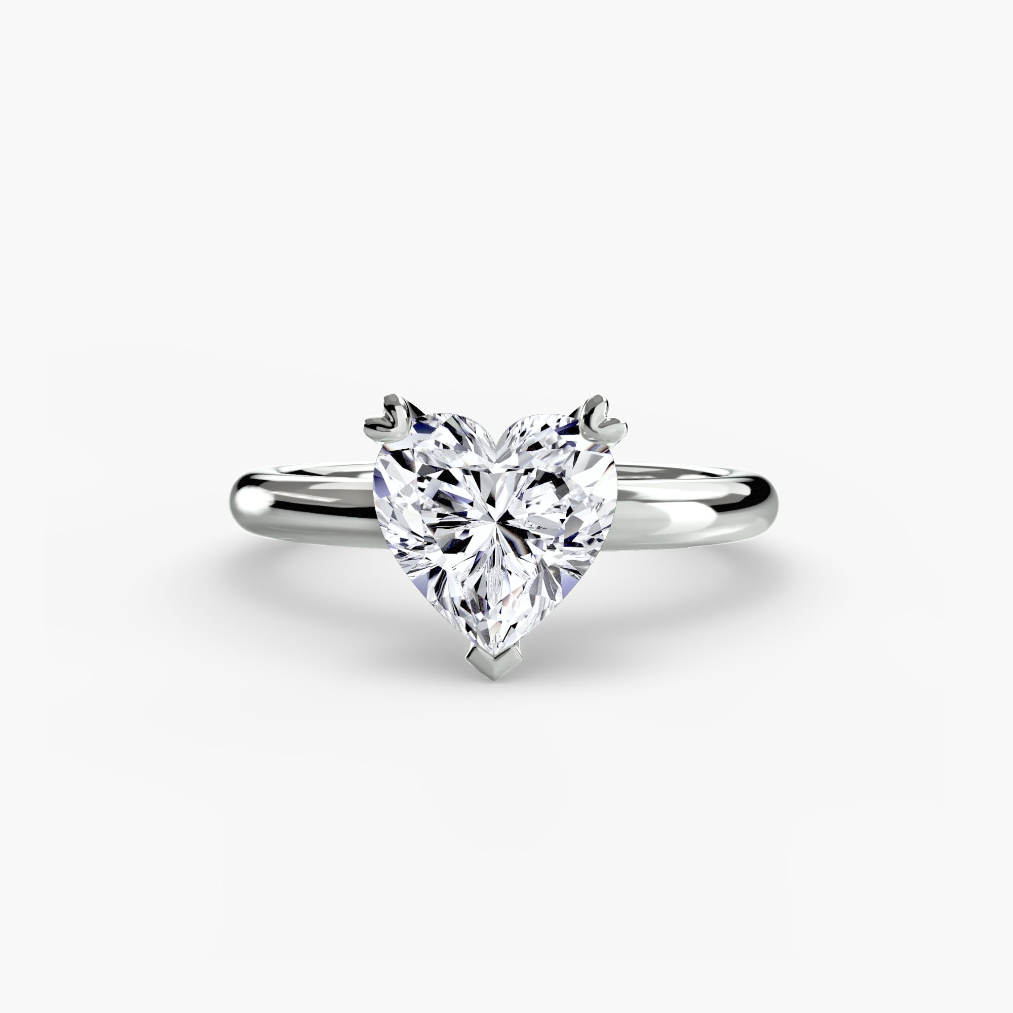 Heart Prong Solitaire Engagement Ring