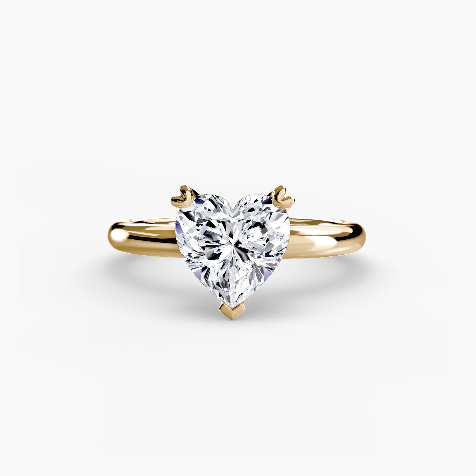Heart Prong Solitaire Engagement Ring