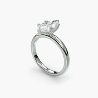 Heart Prong Marquise Solitaire Engagement Ring