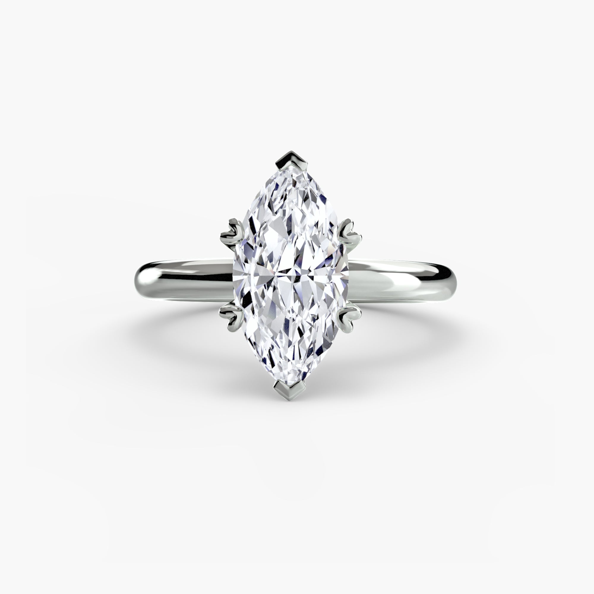 Heart Prong Solitaire Engagement Ring