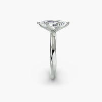 Heart Prong Marquise Solitaire Engagement Ring