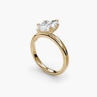 Heart Prong Marquise Solitaire Engagement Ring