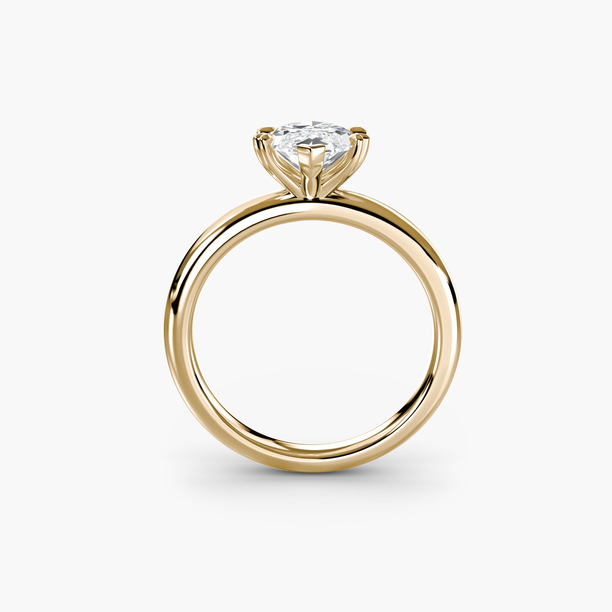 Heart Prong Marquise Solitaire Engagement Ring