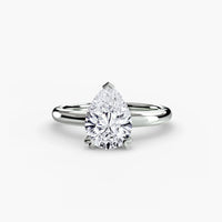 Heart Prong Pear Solitaire Engagement Ring