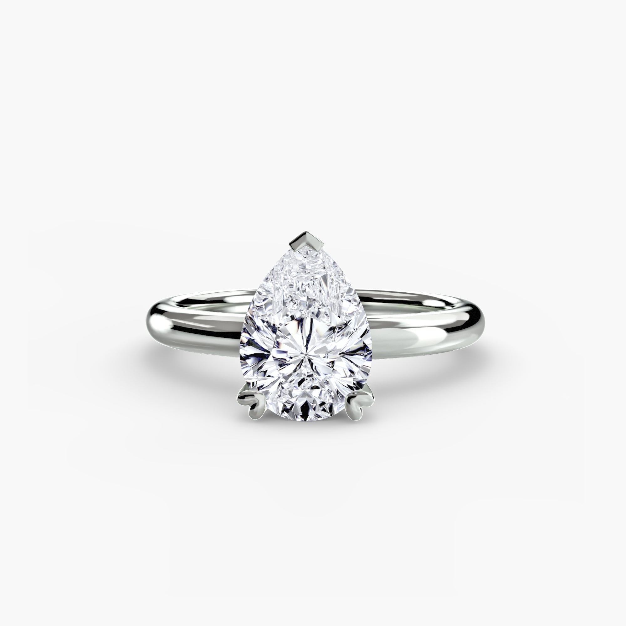 Heart Prong Solitaire Engagement Ring