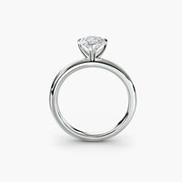 Heart Prong Pear Solitaire Engagement Ring