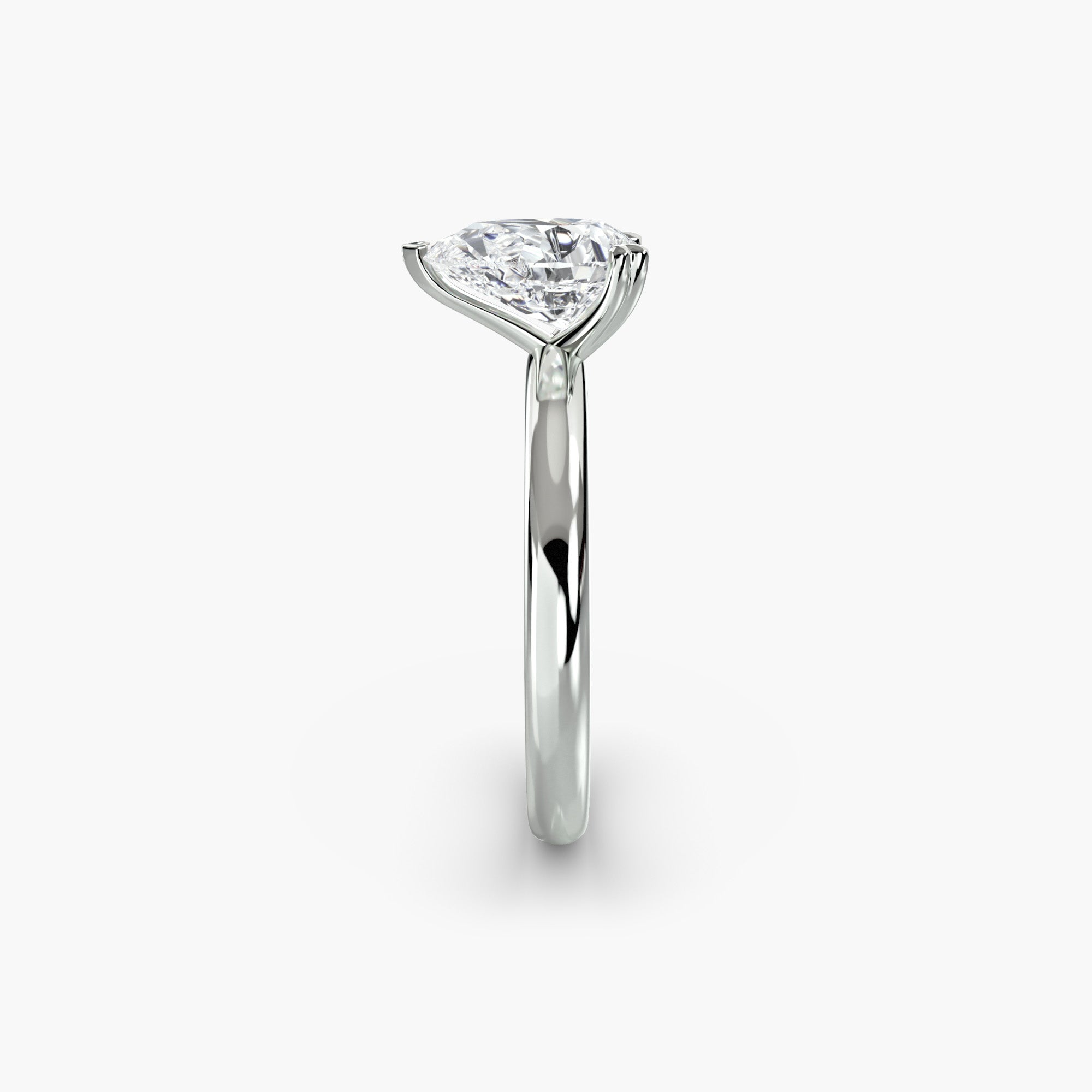 Heart Prong Pear Solitaire Engagement Ring