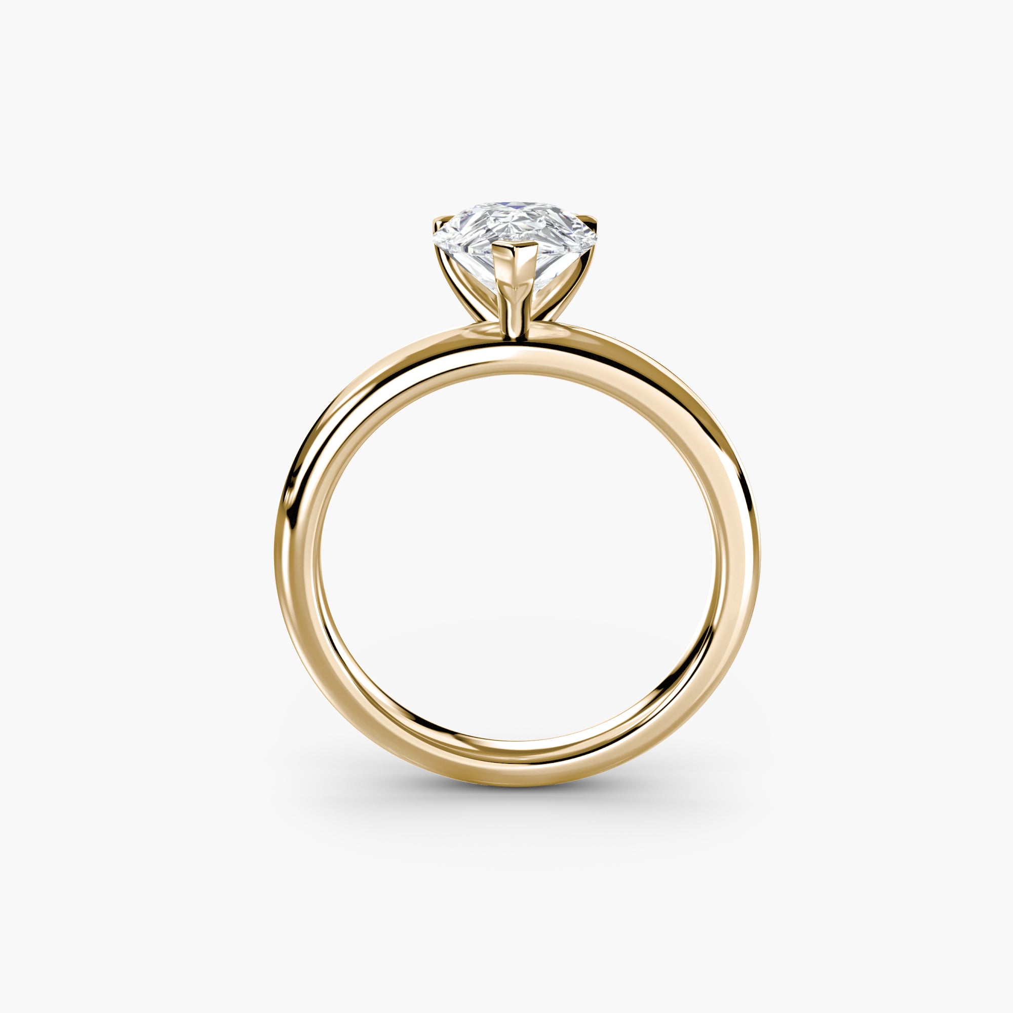 Heart Prong Pear Solitaire Engagement Ring
