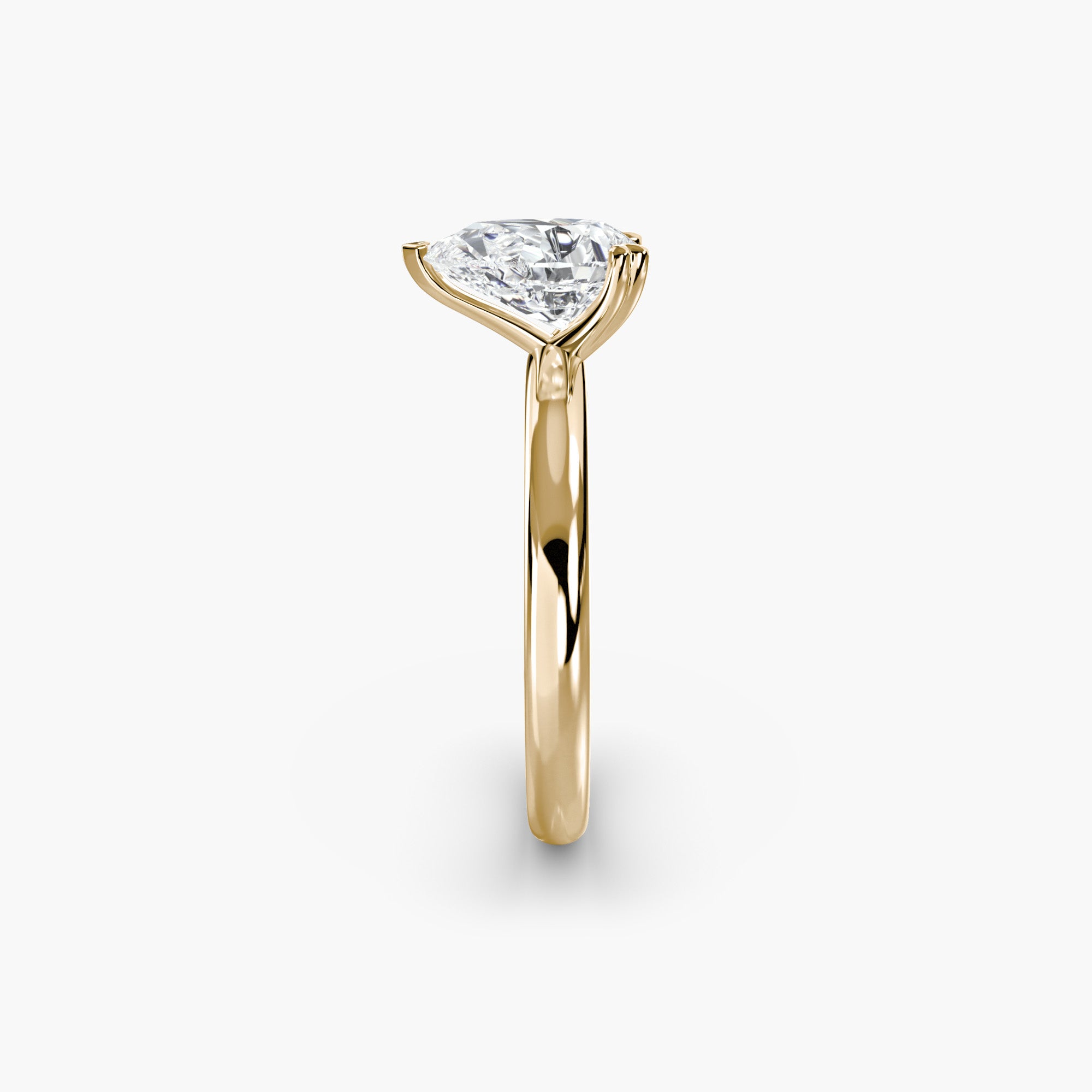 Heart Prong Pear Solitaire Engagement Ring