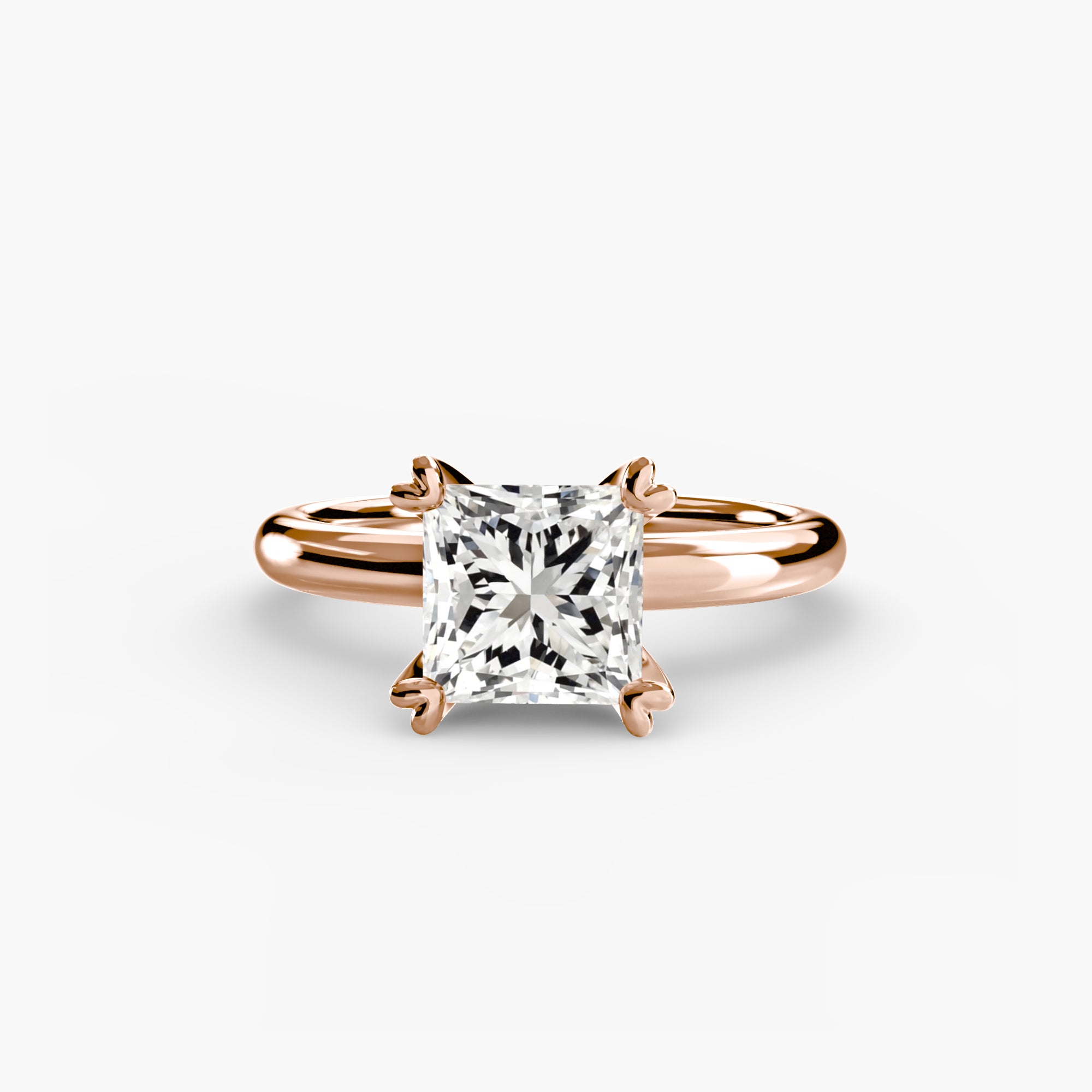 Heart Prong Solitaire Engagement Ring