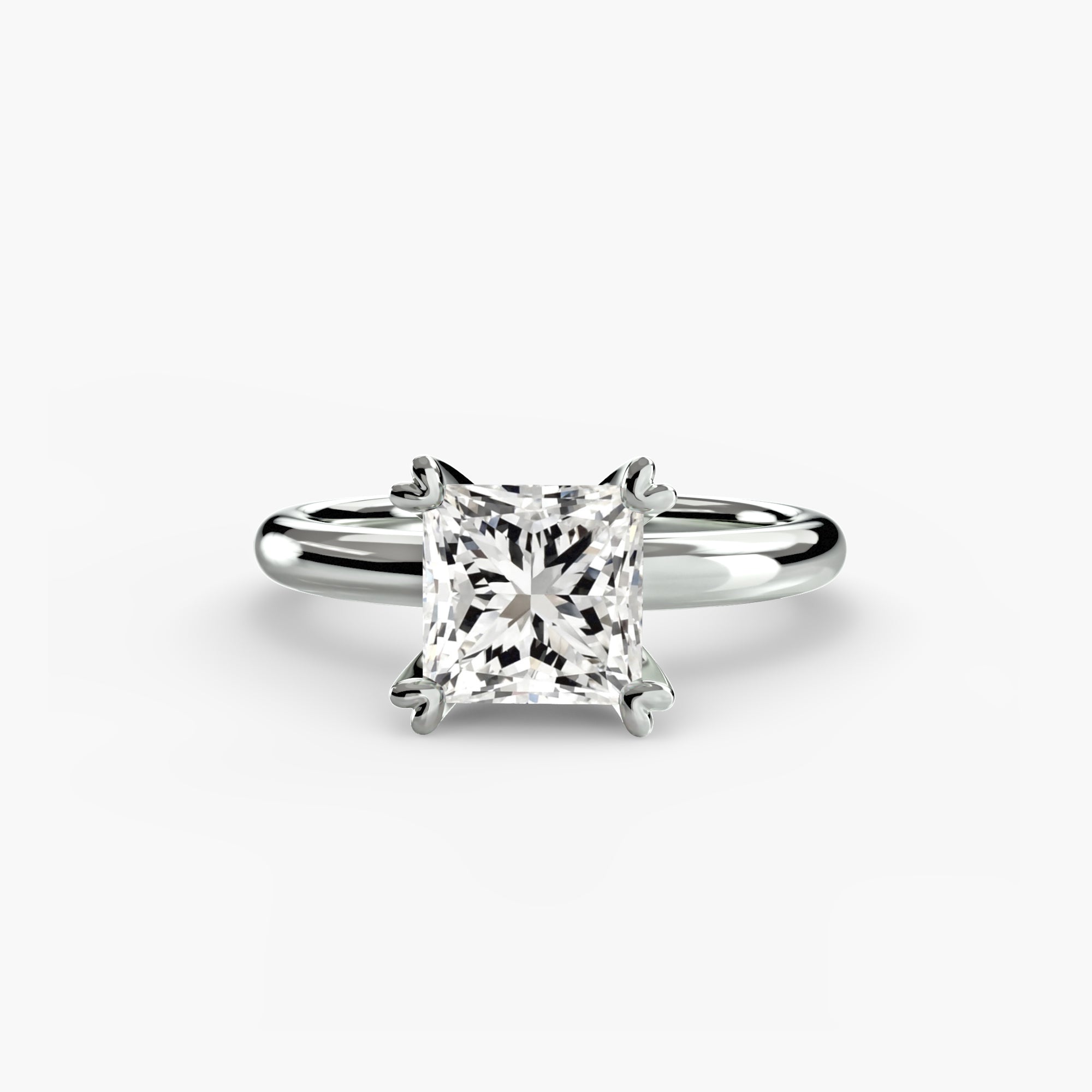 Heart Prong Solitaire Engagement Ring