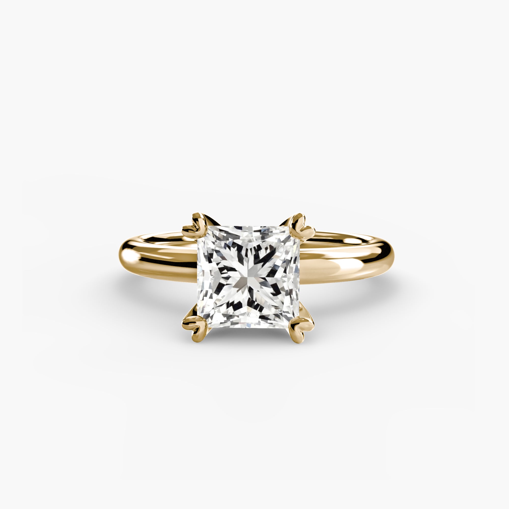 Heart Prong Solitaire Engagement Ring