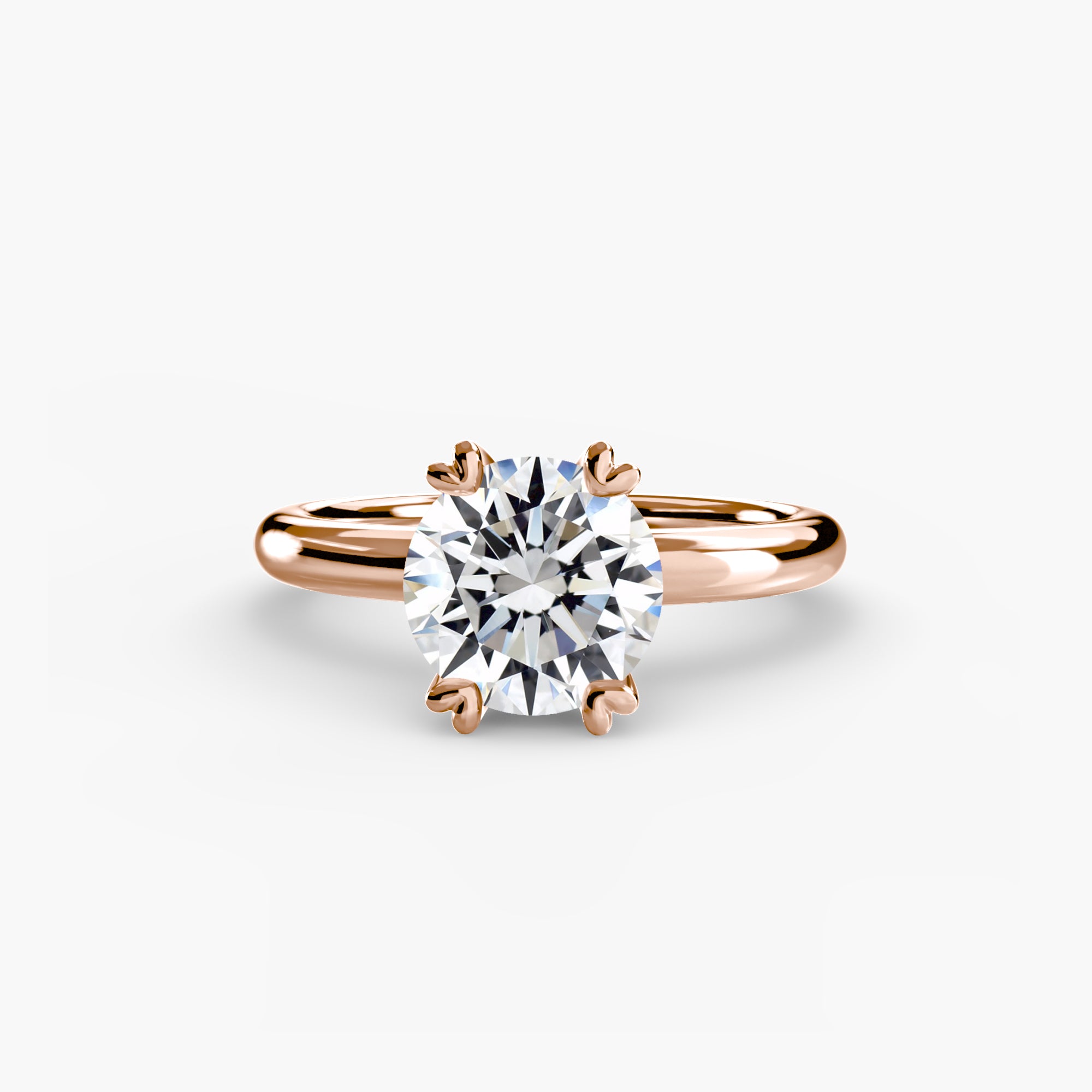 Heart Prong Solitaire Engagement Ring