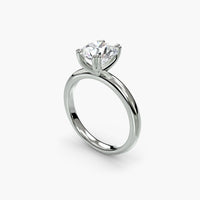 Heart Prong Round Solitaire Engagement Ring