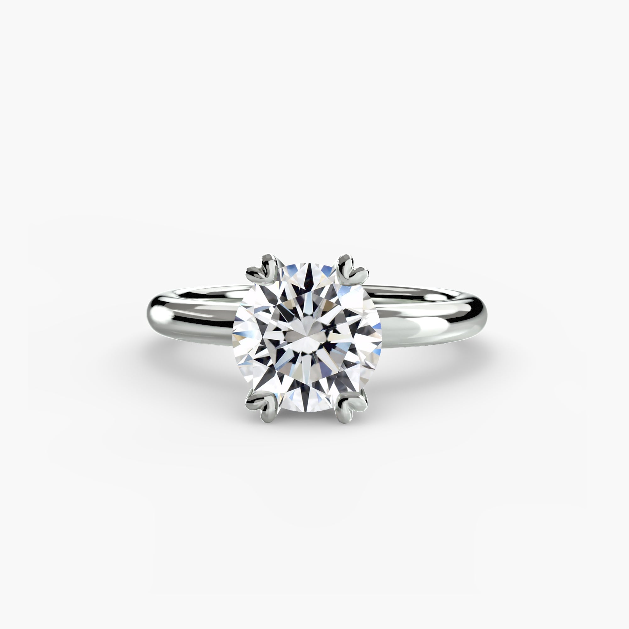 Heart Prong Solitaire Engagement Ring
