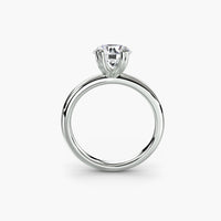 Heart Prong Round Solitaire Engagement Ring