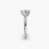 Heart Prong Round Solitaire Engagement Ring