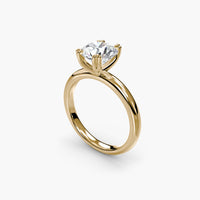 Heart Prong Round Solitaire Engagement Ring