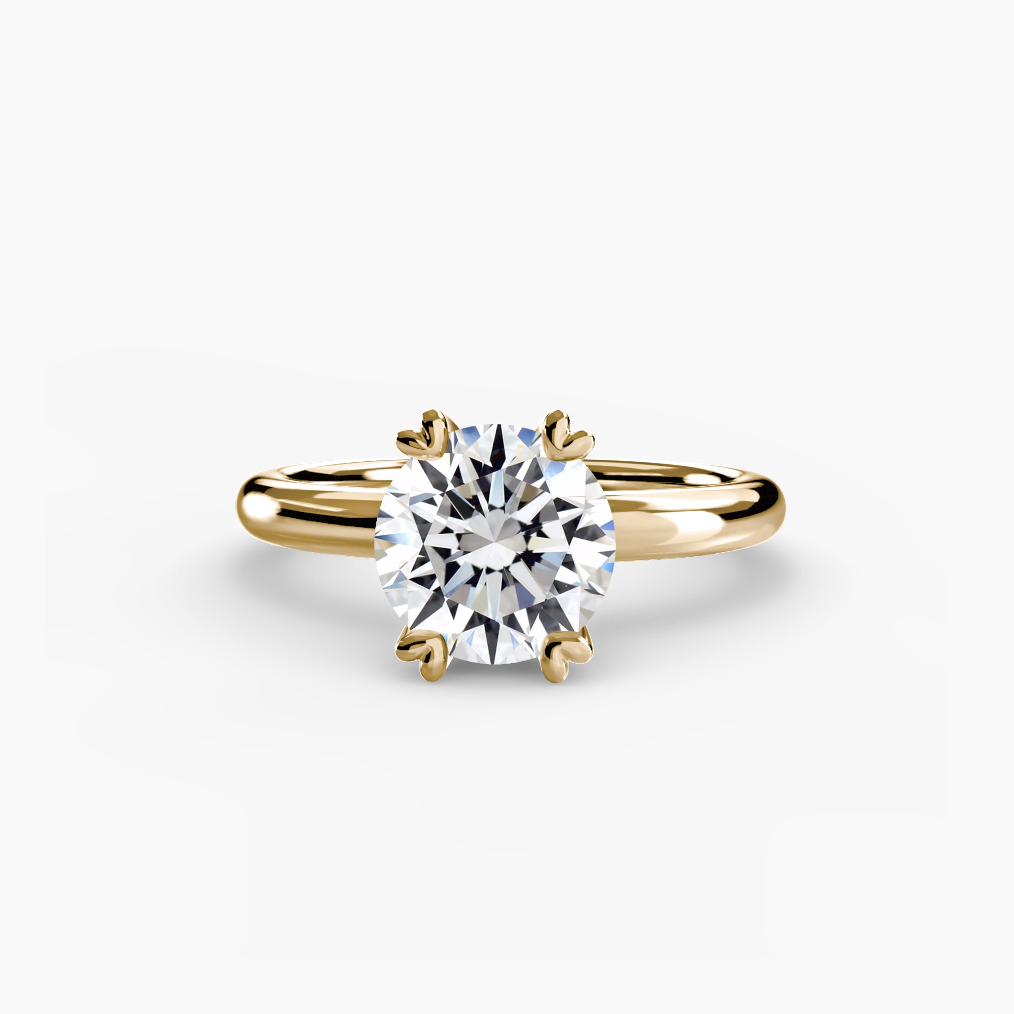 Heart Prong Solitaire Engagement Ring