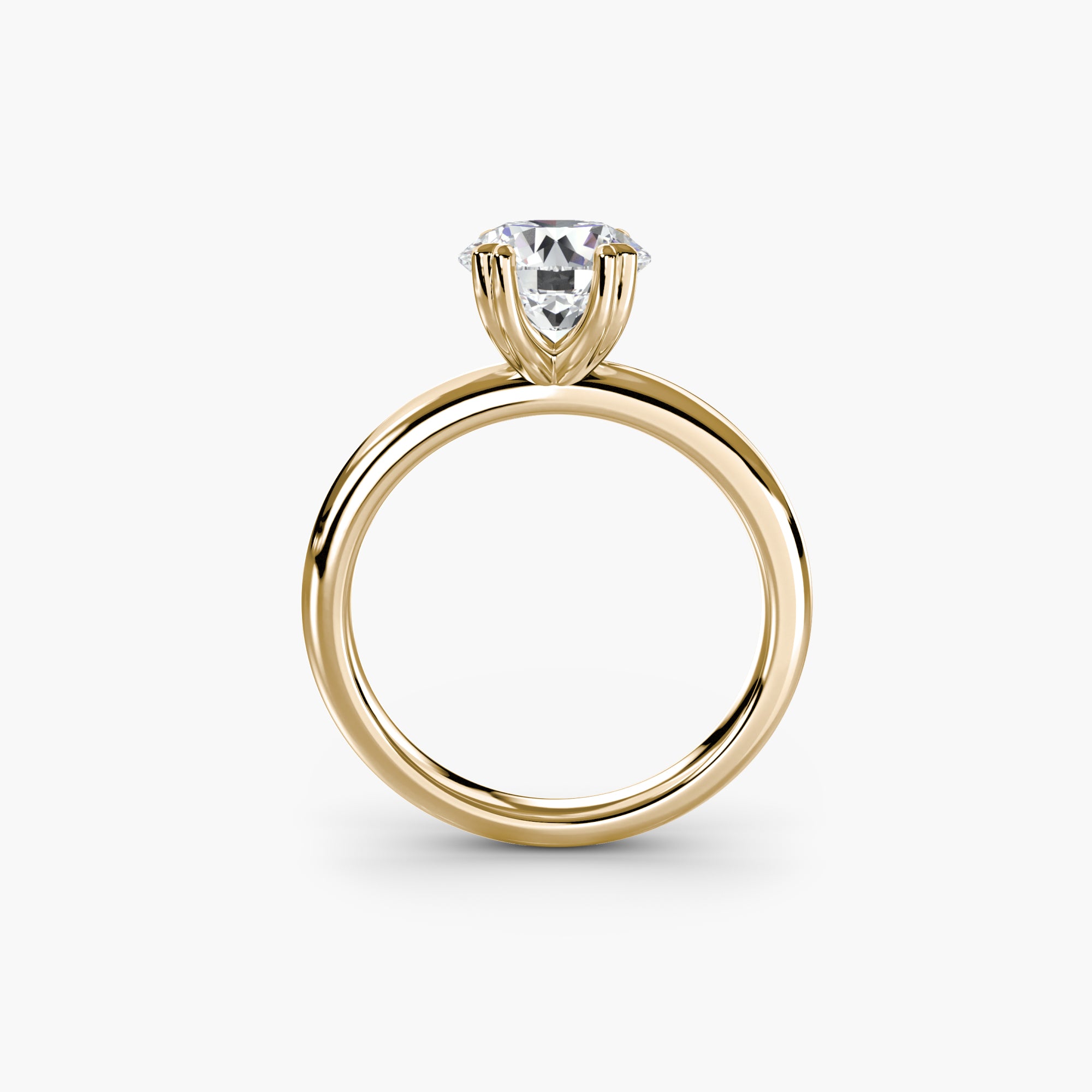 Heart Prong Round Solitaire Engagement Ring