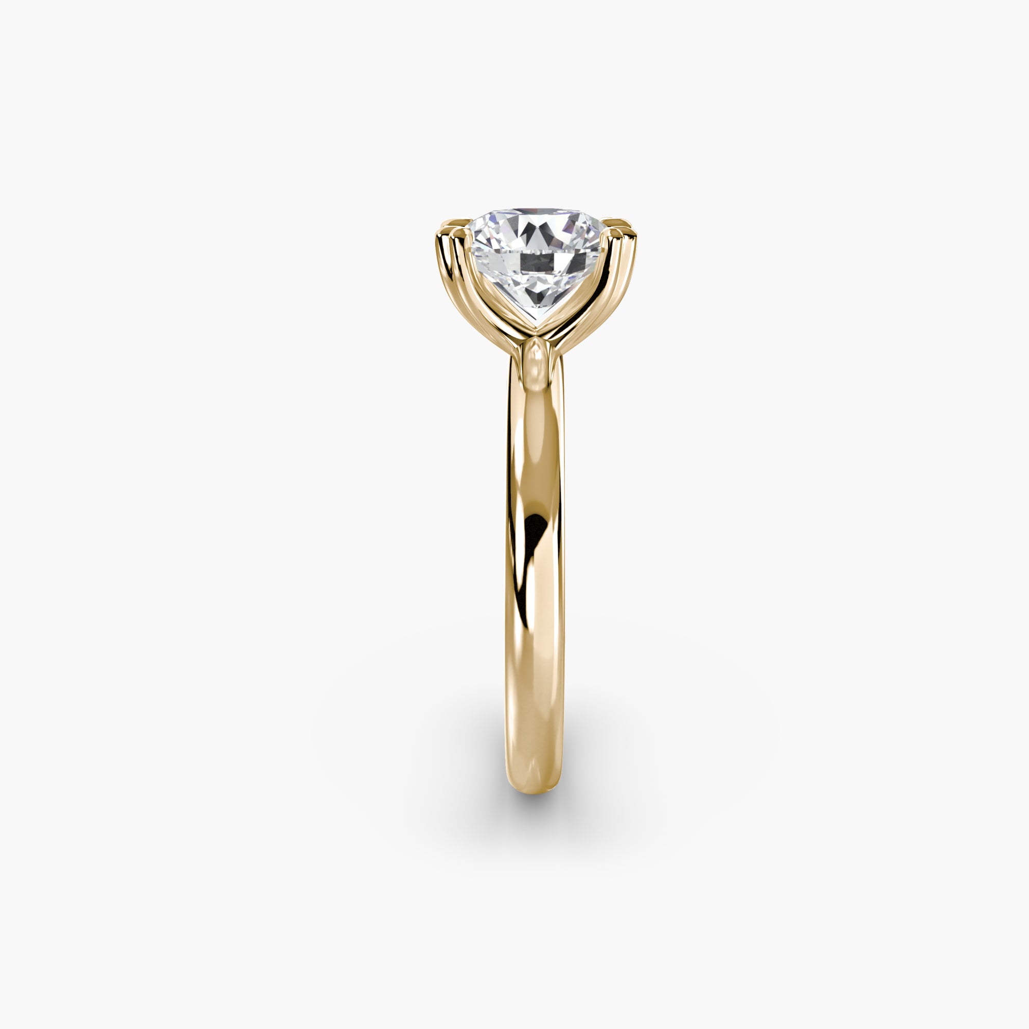 Heart Prong Round Solitaire Engagement Ring