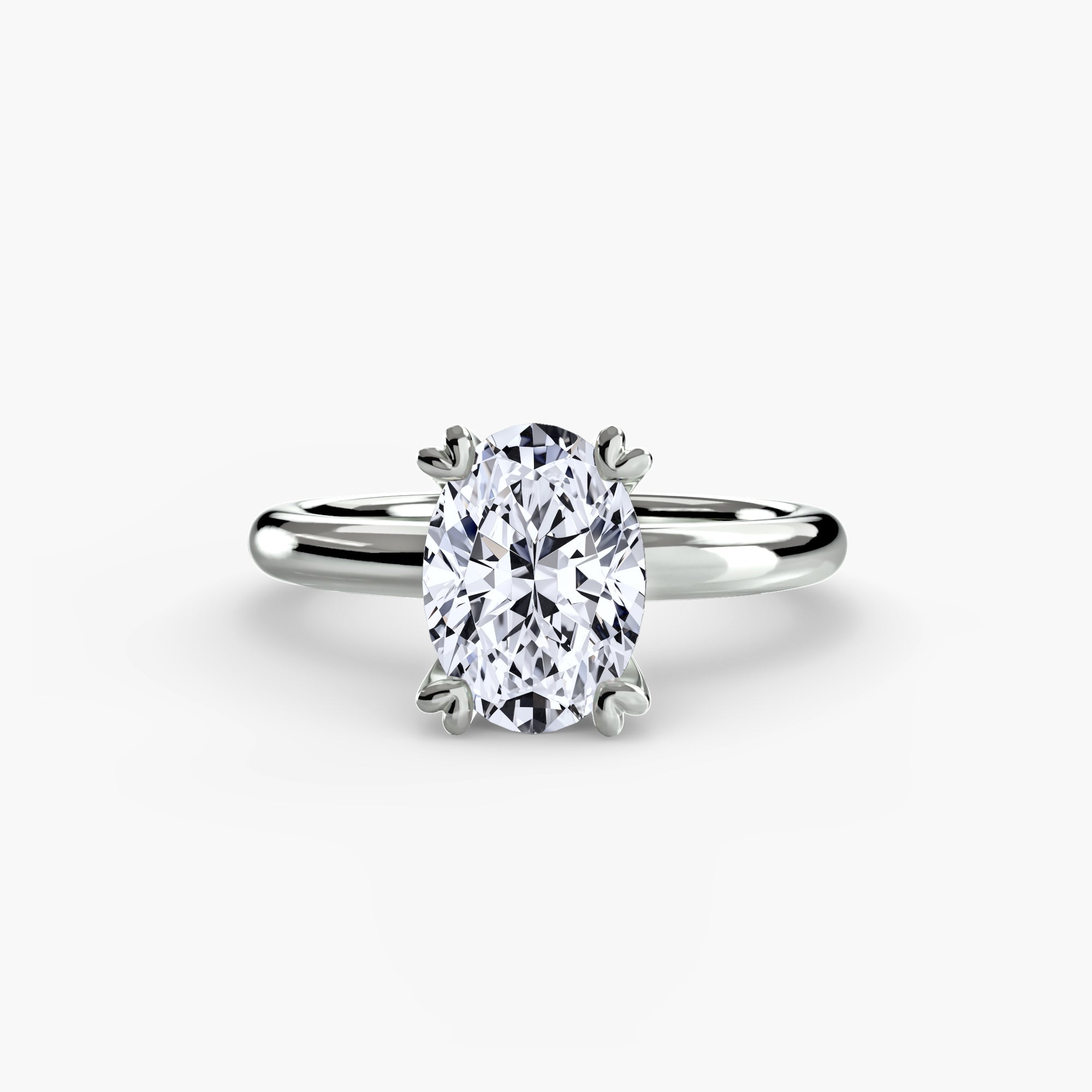 Heart Prong Solitaire Engagement Ring