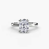 Heart Prong Oval Solitaire Engagement Ring
