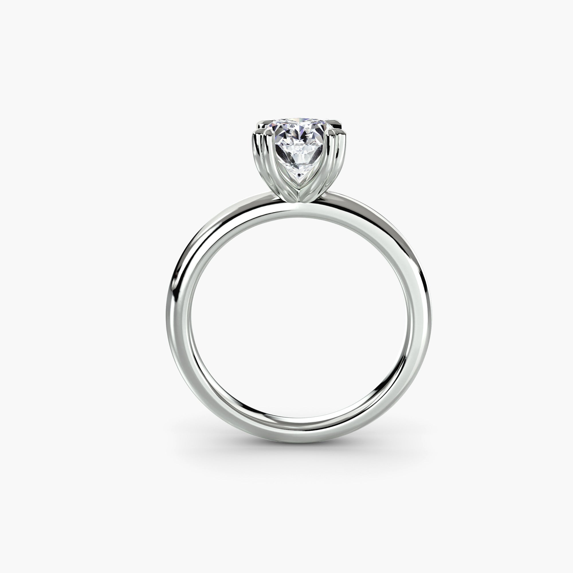 Heart Prong Oval Solitaire Engagement Ring