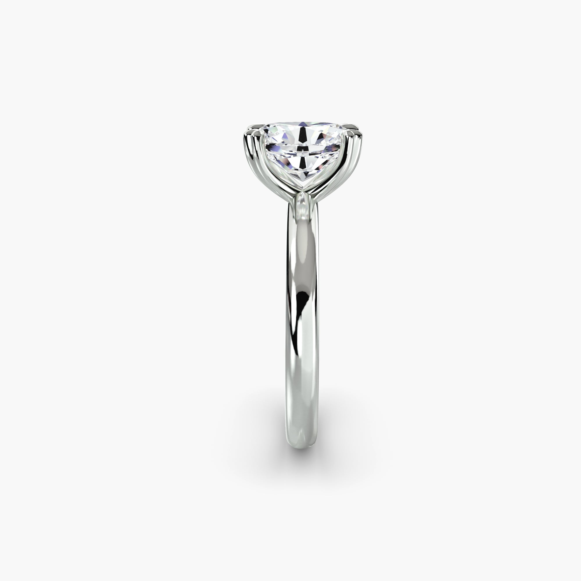 Heart Prong Oval Solitaire Engagement Ring