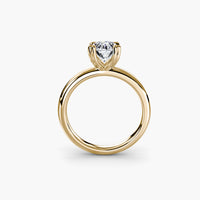 Heart Prong Oval Solitaire Engagement Ring