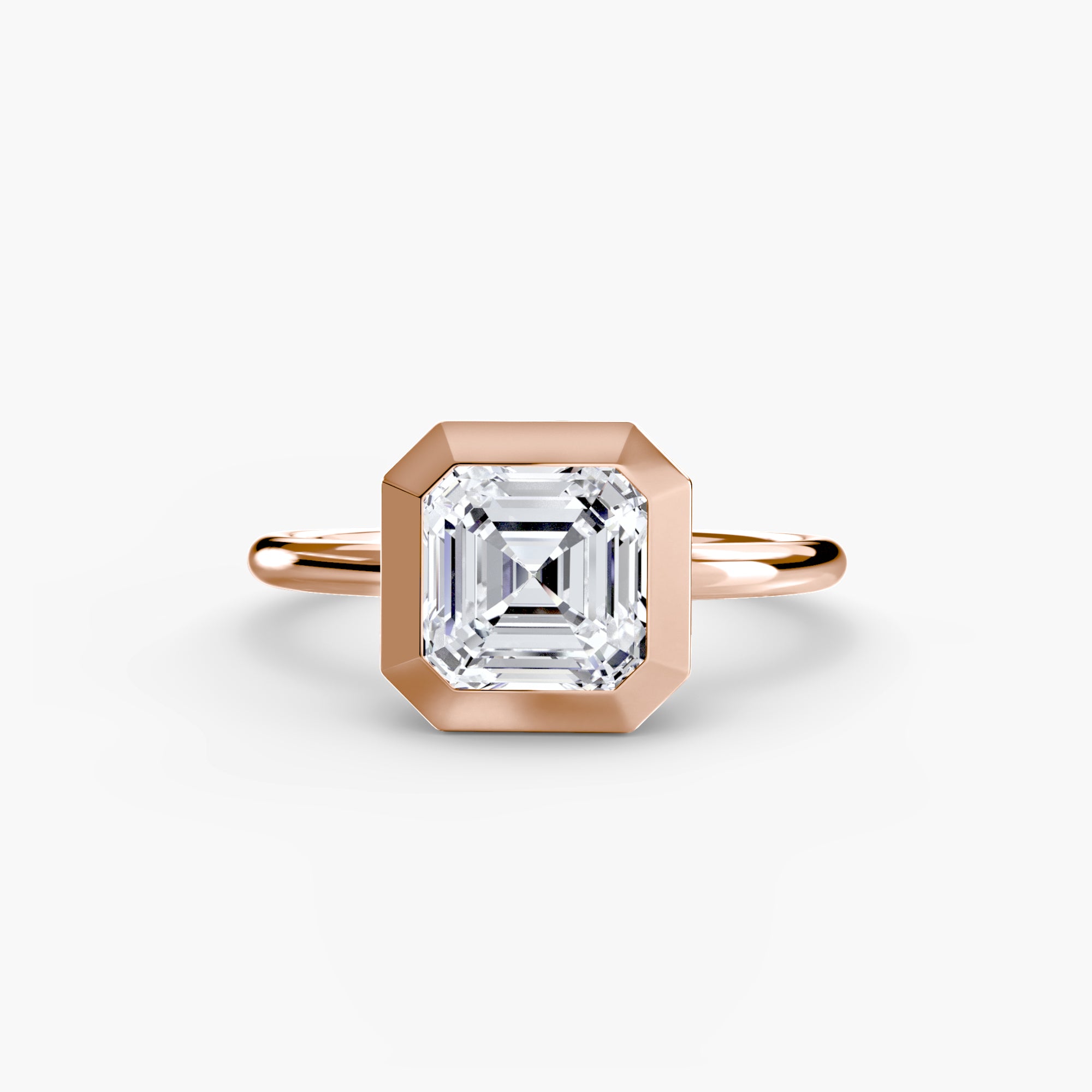 Diamond Bezel Set Solitaire Ring