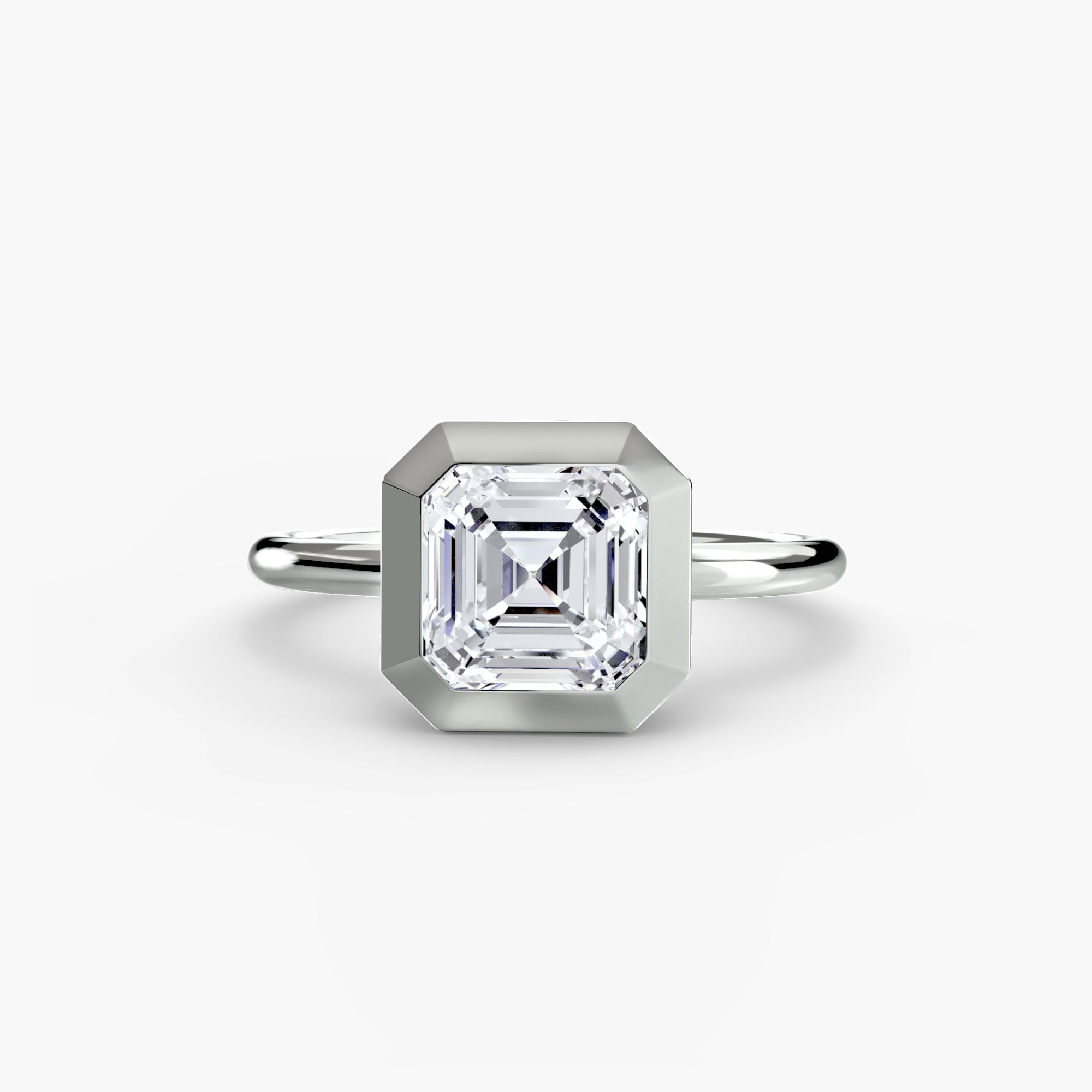 Diamond Bezel Set Solitaire Ring