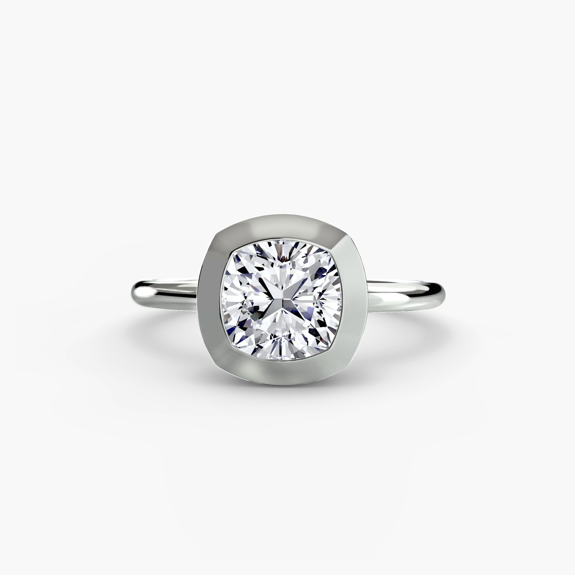 Diamond Bezel Set Solitaire Ring